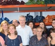 16 août 2018 - Le Ministre de l'Economie et des Finances, Bruno Le Maire, visite notre atelier d'Ascain.