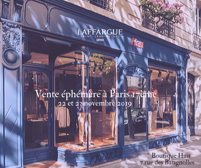 Novembre 2019 - Boutiques éphémères à Bordeaux et à Paris.